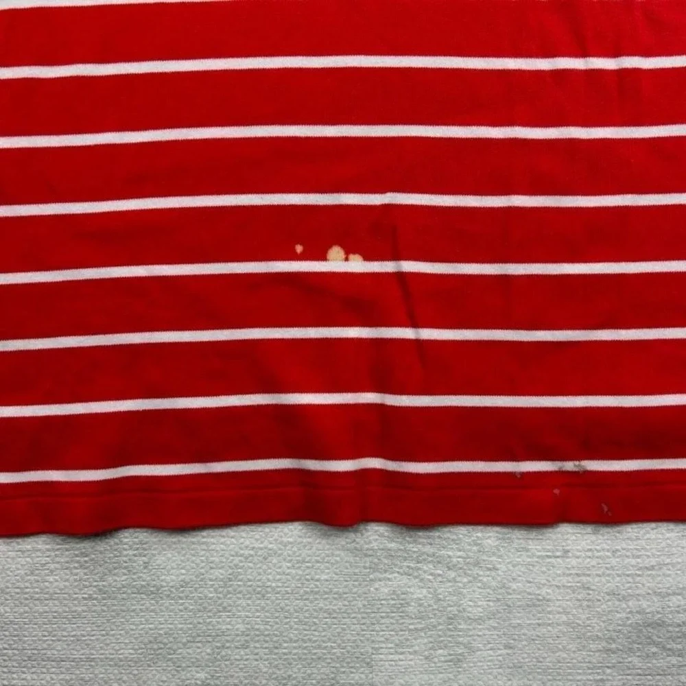 Ralph Lauren Polo Shirt Mens Large Red Blue‎ Pony Short Sleeve Classic Fit